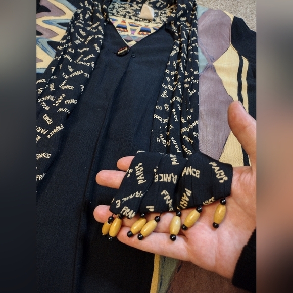 Carole Little Vintage Paris Print One Button Cardigan - Picture 8 of 13